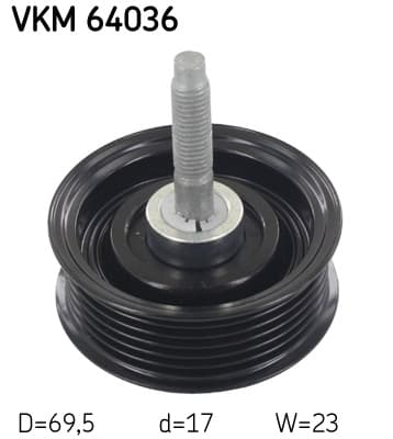 SKF Vratná/vodiaca kladka rebrovaného klinového remeňa VKM64036 1