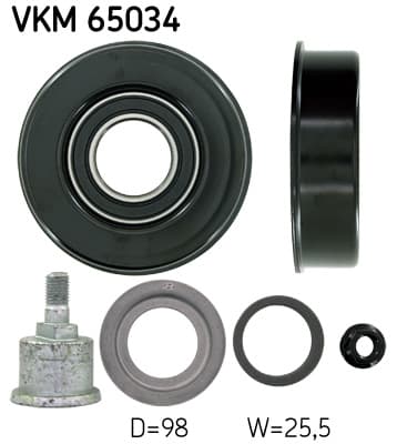 SKF Vratná/vodiaca kladka rebrovaného klinového remeňa VKM65034 1