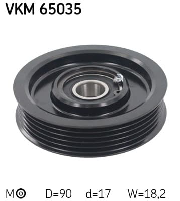 SKF Napínacia kladka rebrovaného klinového remeňa VKM65035 1