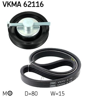 SKF Ozubený klinový remeň - Sada VKMA 62116 1