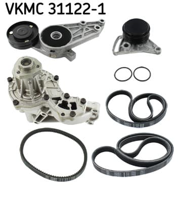 SKF Vodné čerpadlo + sada klinového remeňa VKMC311221 1