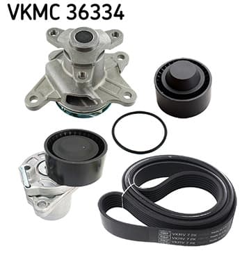 SKF Vodné čerpadlo + sada klinového remeňa VKMC 36334 1
