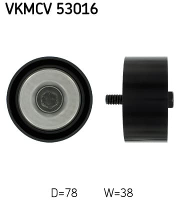 SKF Vratná/vodiaca kladka rebrovaného klinového remeňa VKMCV53016 1