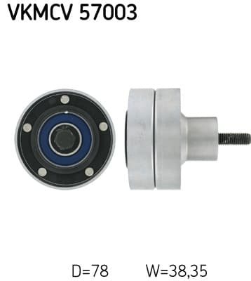 SKF Vratná/vodiaca kladka rebrovaného klinového remeňa VKMCV 57003 1