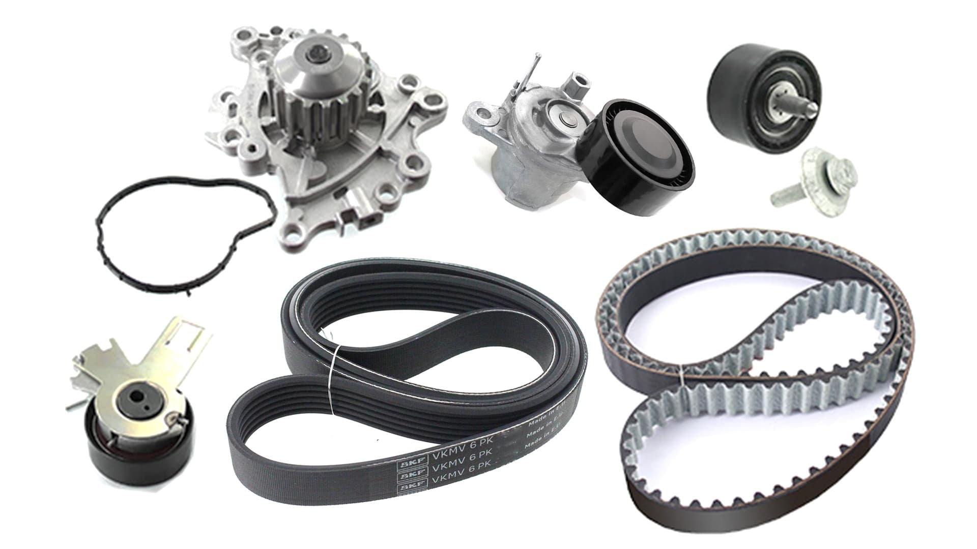 SKF Vodné čerpadlo + sada remeňov/klinových remeňov VKMC 13001 1