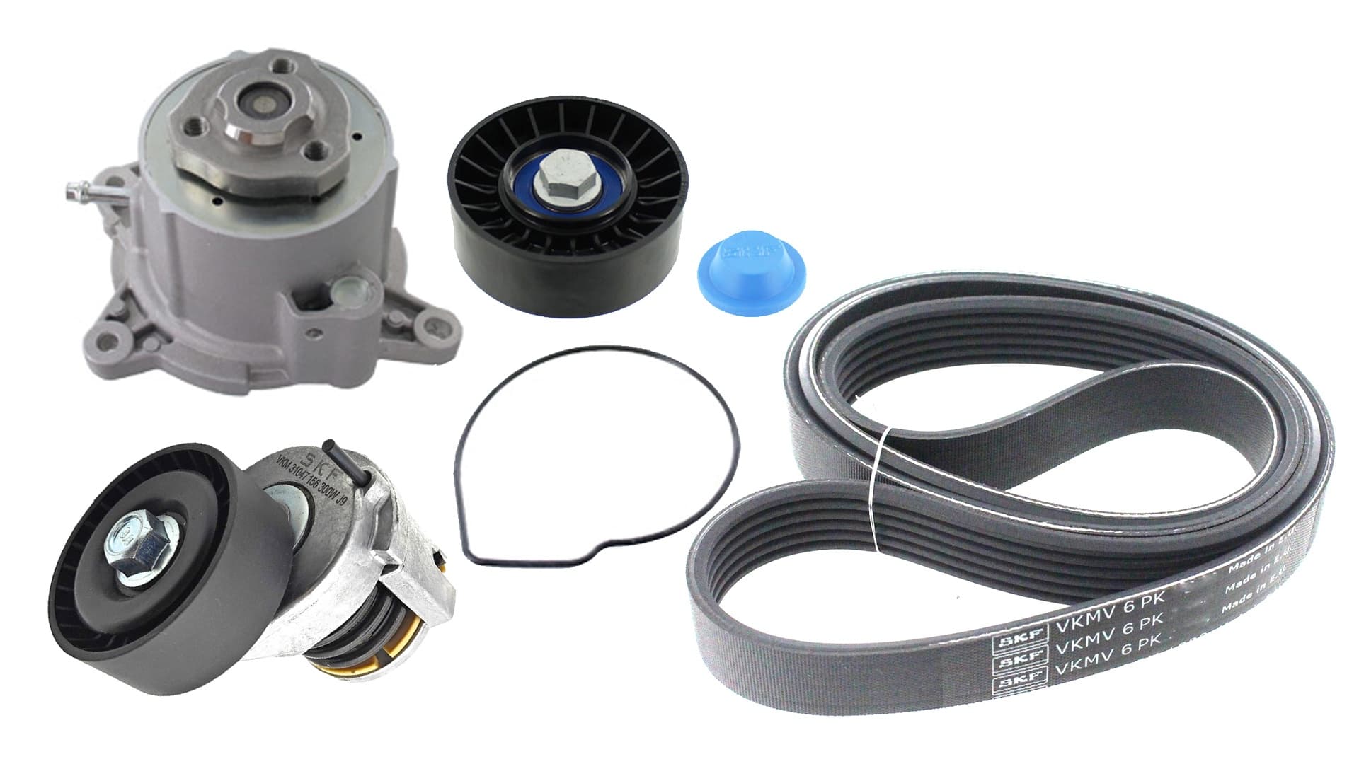 SKF Vodné čerpadlo + sada klinového remeňa VKMC 31154 1