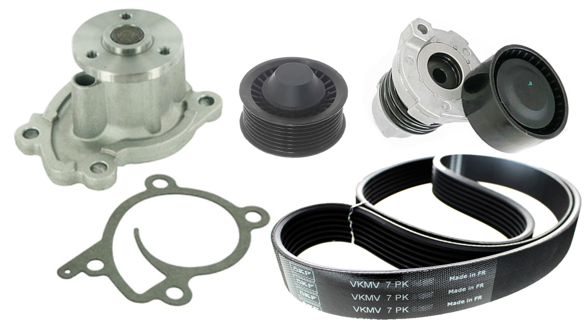 SKF Vodné čerpadlo + sada klinového remeňa VKMC 62182 1