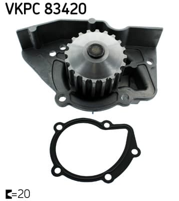 SKF Vodné čerpadlo, chladenie motora VKPC83420 1