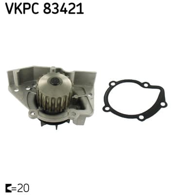 SKF Vodné čerpadlo, chladenie motora VKPC83421 1