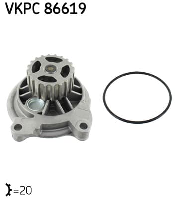 SKF Vodné čerpadlo, chladenie motora VKPC86619 1