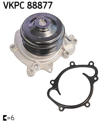 SKF Vodné čerpadlo, chladenie motora VKPC 88877 1