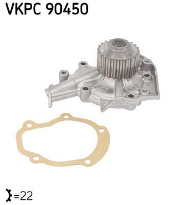 SKF Vodné čerpadlo, chladenie motora VKPC90450 1