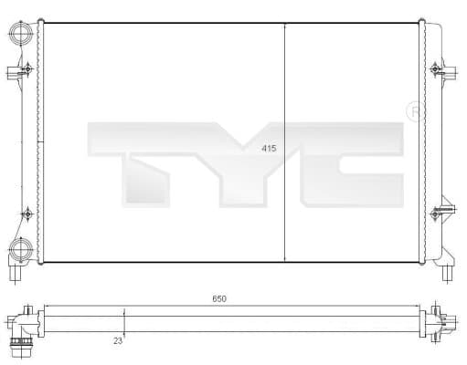 TYC Chladič motora 7020025 1