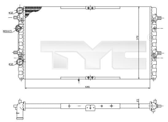 TYC Chladič motora 7310002 1