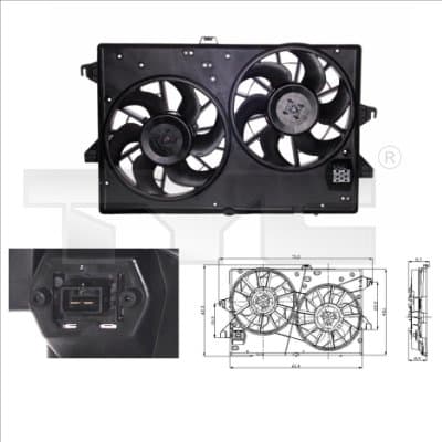TYC Ventilátor chladenia motora 8100007 1
