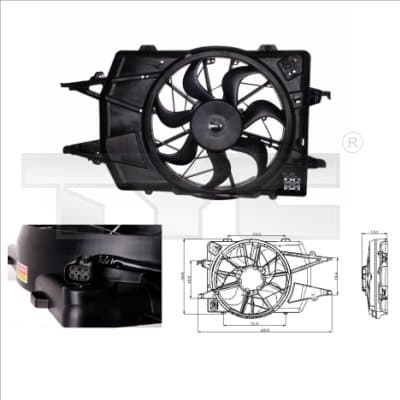 TYC Ventilátor chladenia motora 8100018 1