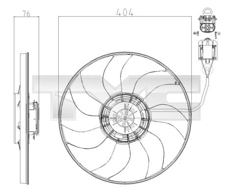 TYC Ventilátor chladenia motora 8250020 1