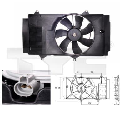 TYC Ventilátor kondenzátora klimatizácie 8360014 1