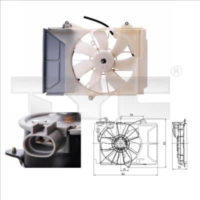 TYC Ventilátor chladenia motora 8360015 1