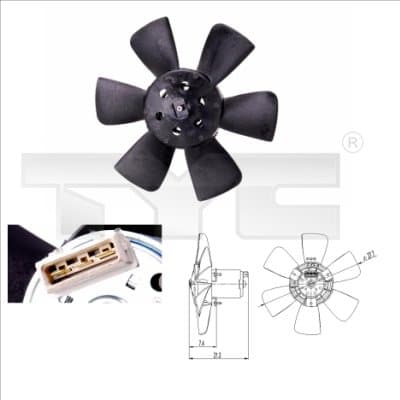 TYC Ventilátor chladenia motora 8370008 1