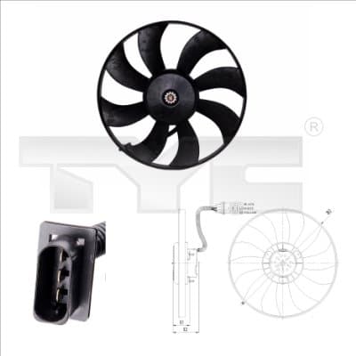 TYC Ventilátor chladenia motora 8370021 1