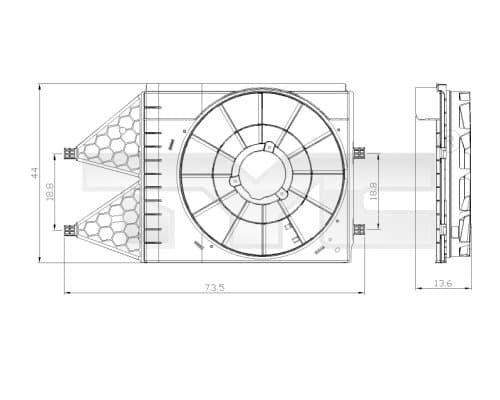 TYC Držiak ventilátora chladiča 83700331 1