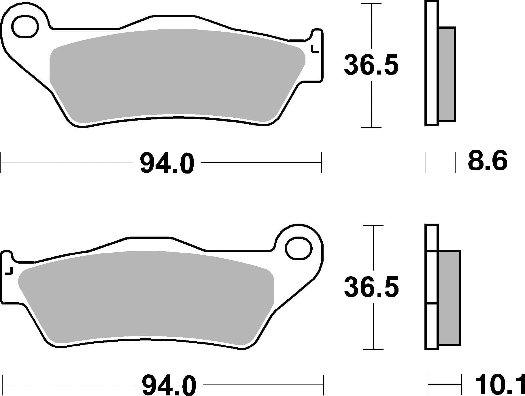 BREMBO Sada brzdových platničiek kotúčovej brzdy 07BB2809 1