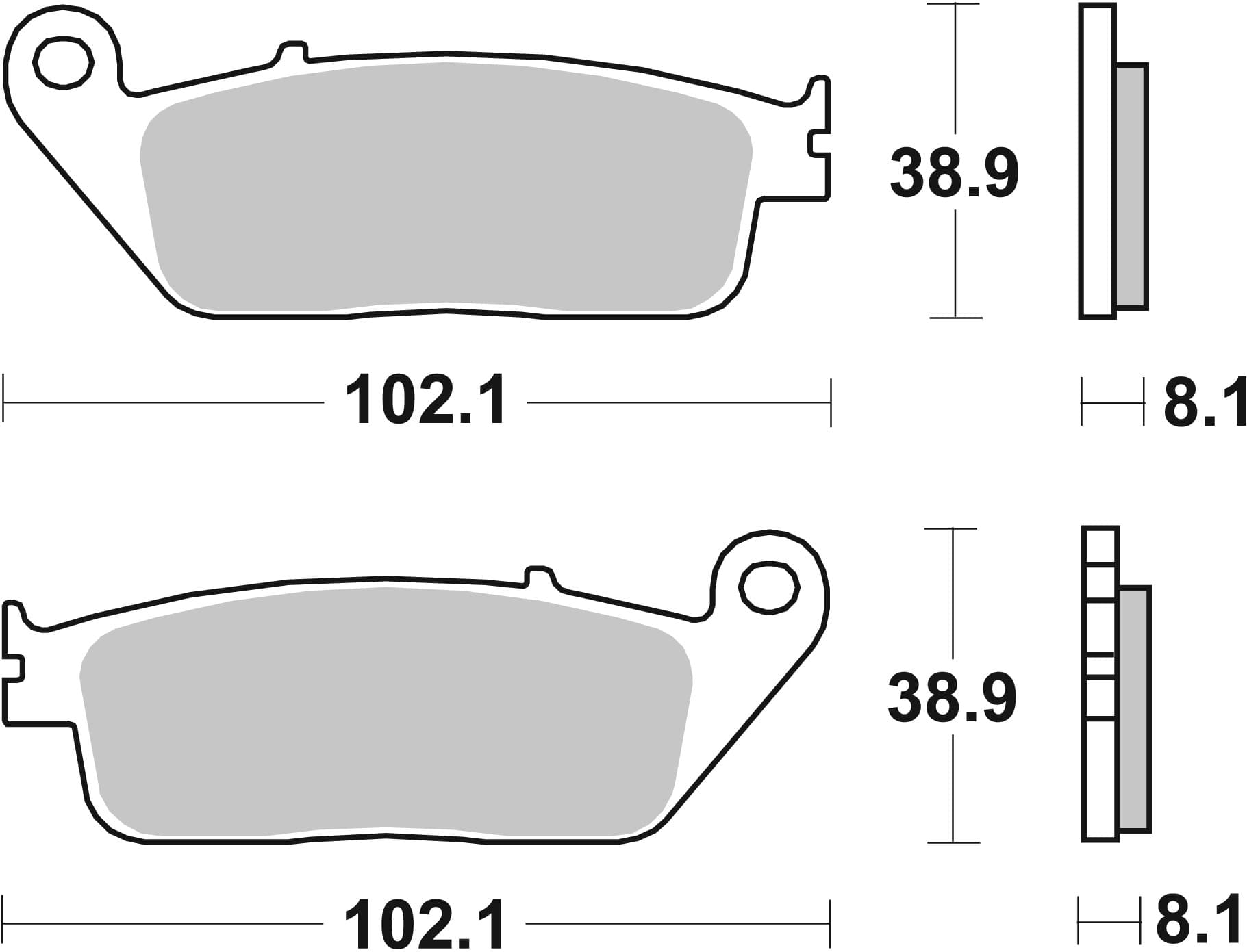 BREMBO Sada brzdových platničiek kotúčovej brzdy 07HO3005 1