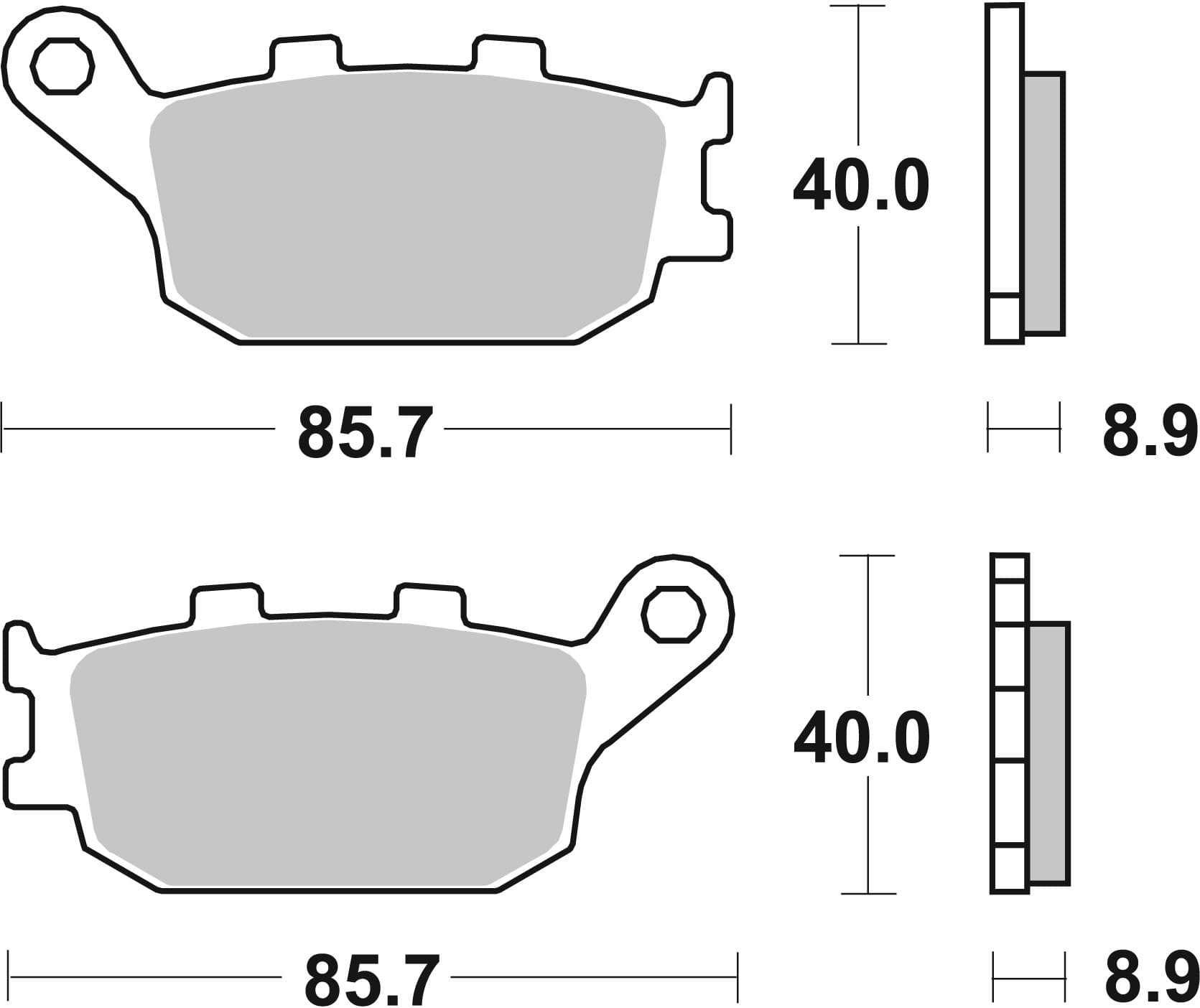 BREMBO Sada brzdových platničiek kotúčovej brzdy 07HO3607 1