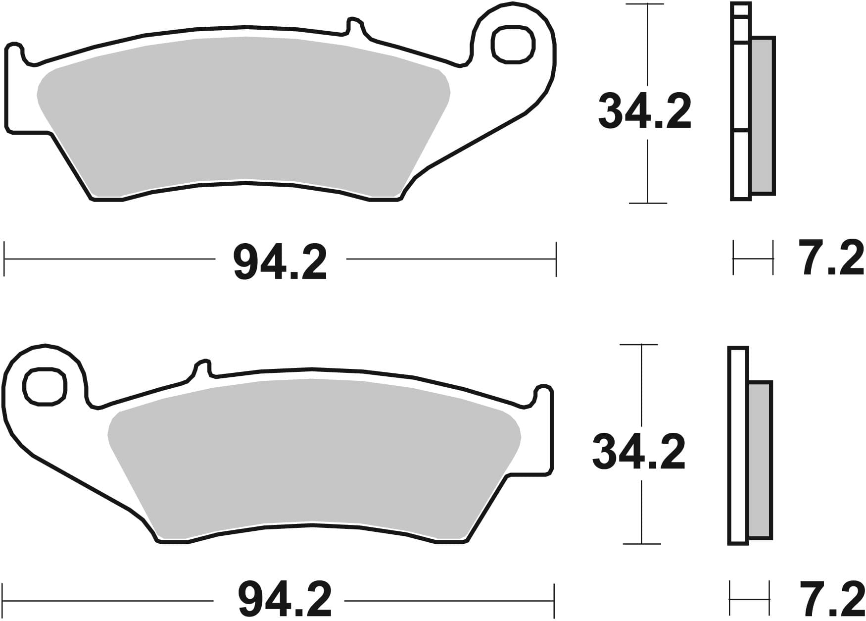 BREMBO Sada brzdových platničiek kotúčovej brzdy 07KA1705 1