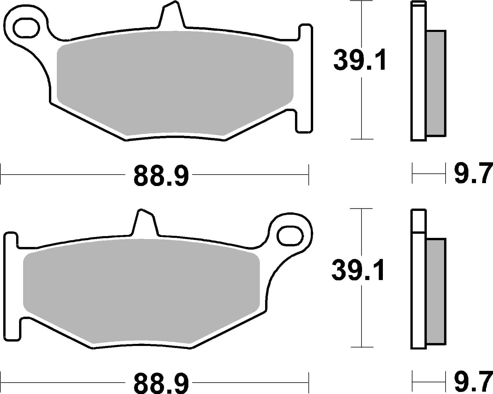 BREMBO Sada brzdových platničiek kotúčovej brzdy 07SU32SP 1