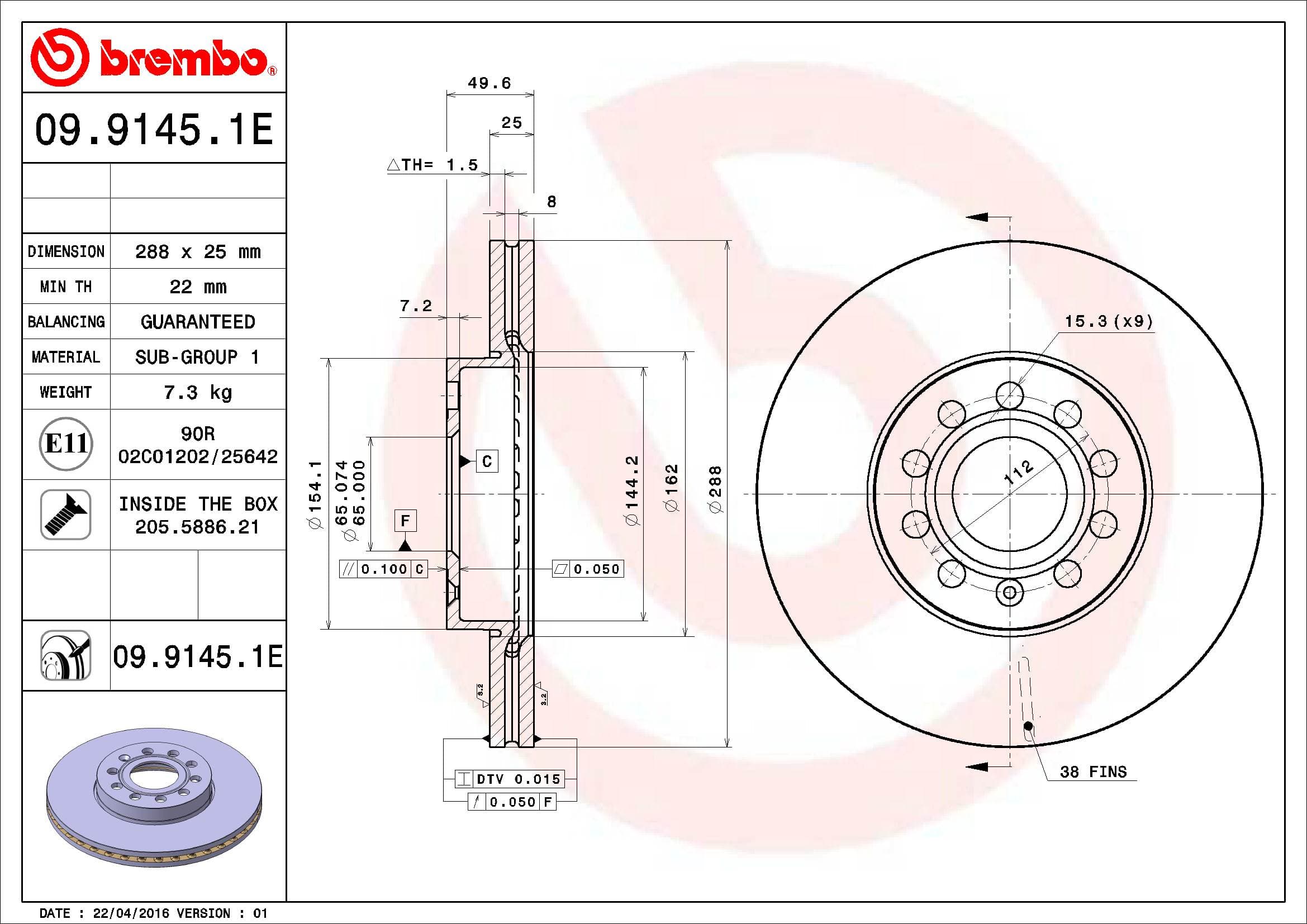 BREMBO Sada bŕzd, Kotúčová brzda KT08038 1
