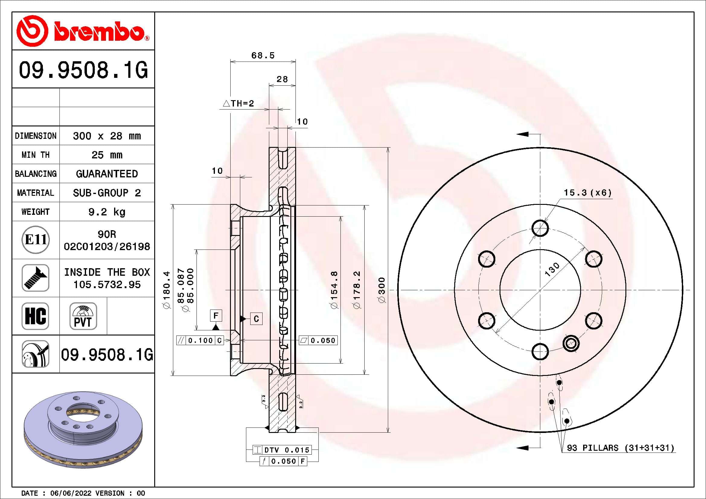 BREMBO Sada bŕzd, Kotúčová brzda KT10026 1