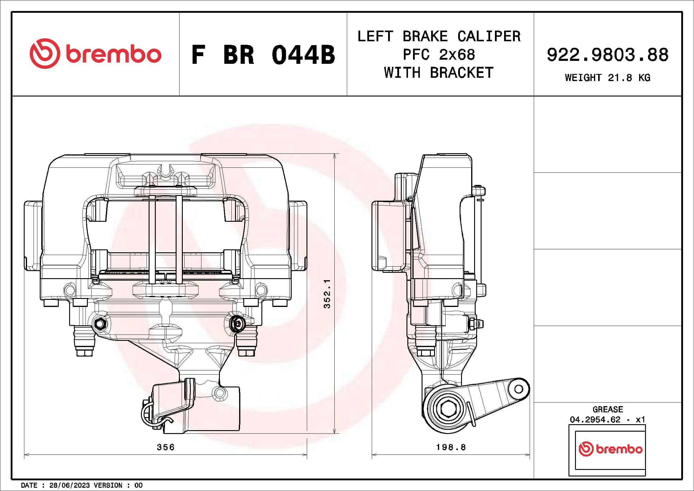 BREMBO Brzdový strmeň F BR 044B 1