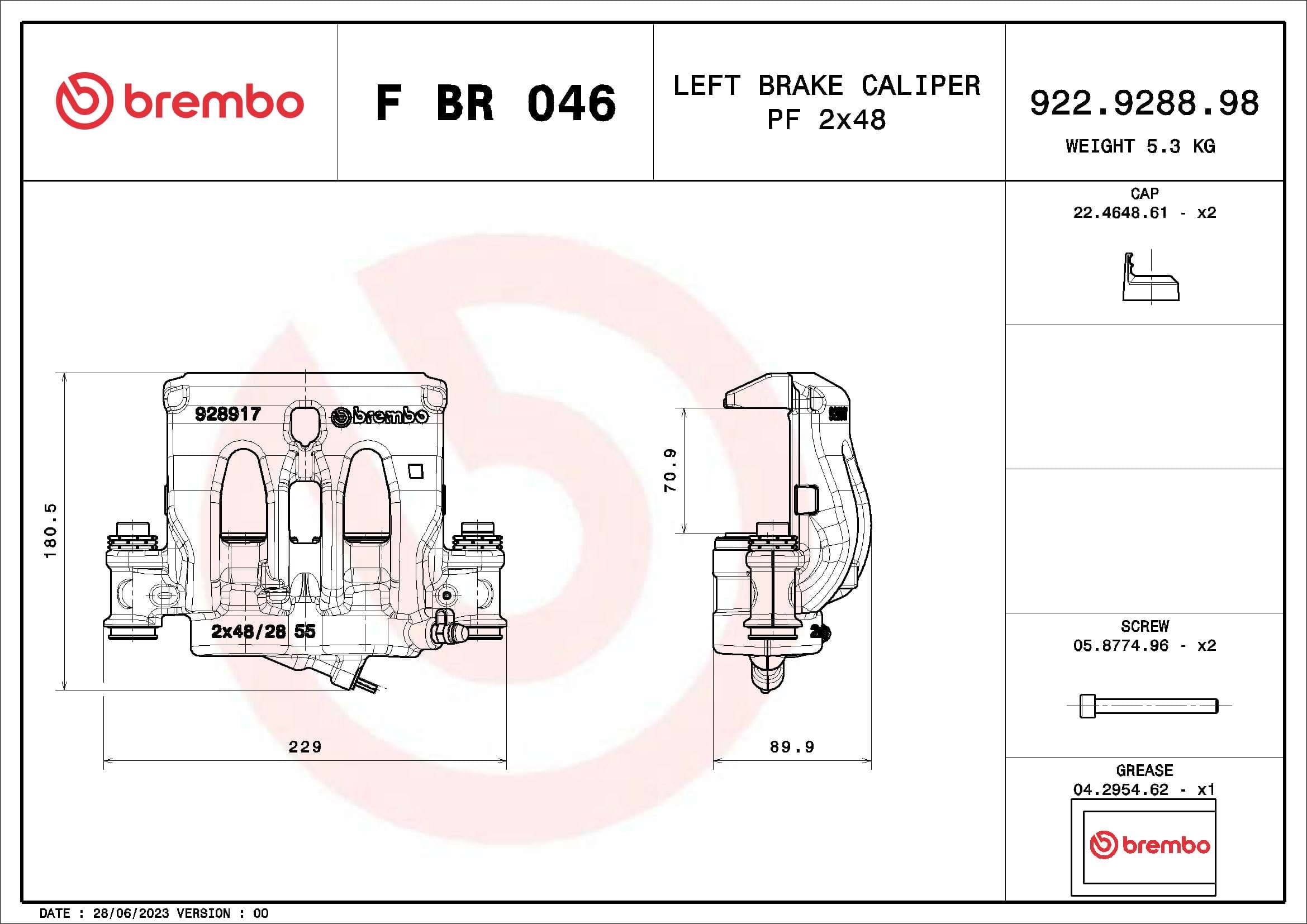 BREMBO Brzdový strmeň F BR 046 1