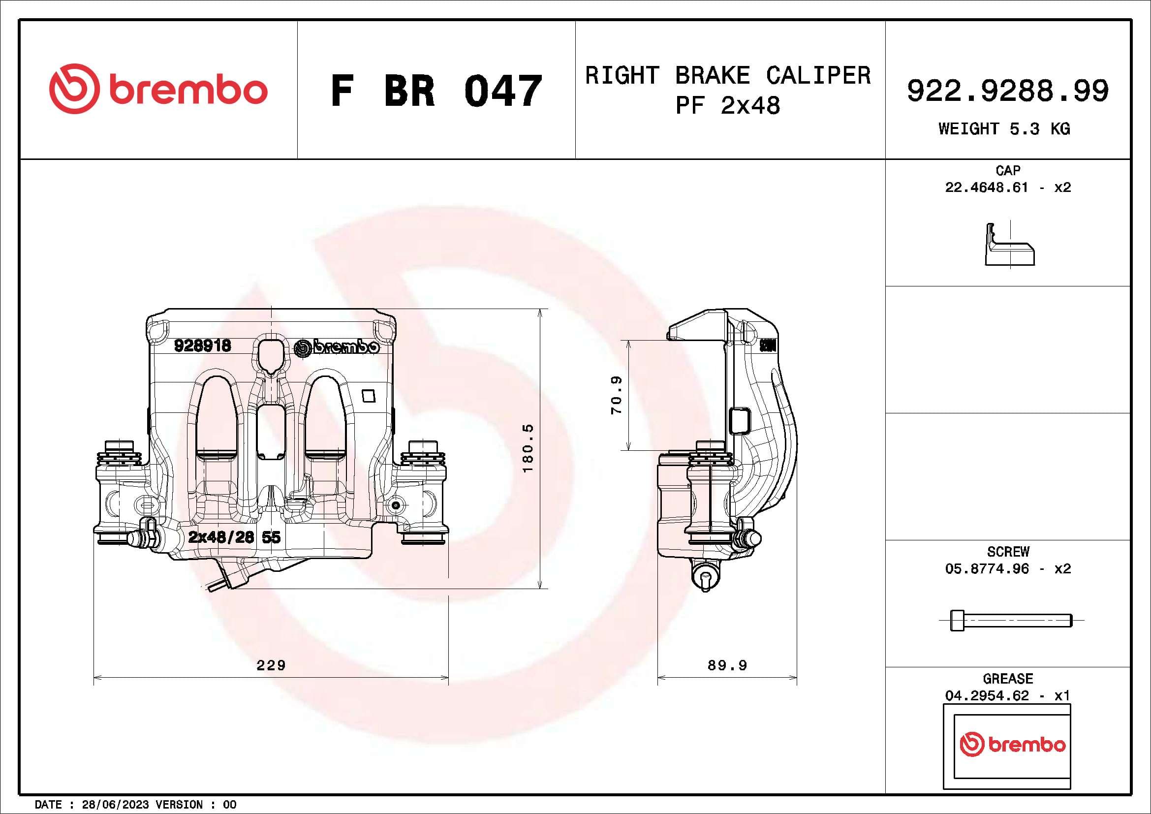 BREMBO Brzdový strmeň F BR 047 1