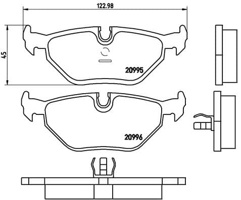 BREMBO Sada brzdových platničiek kotúčovej brzdy P06011 1