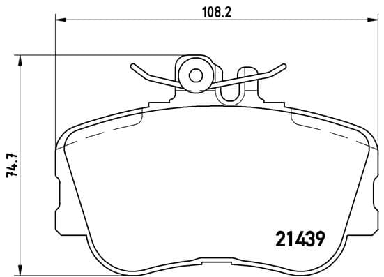 BREMBO Sada brzdových platničiek kotúčovej brzdy P06017 1