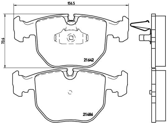 BREMBO Sada brzdových platničiek kotúčovej brzdy P06021 1