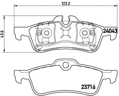 BREMBO Sada brzdových platničiek kotúčovej brzdy P06032 1