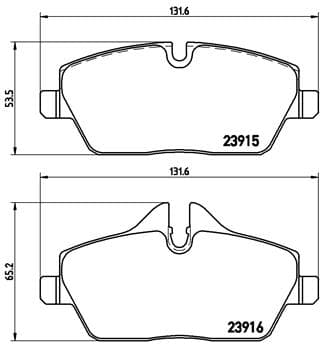 BREMBO Sada brzdových platničiek kotúčovej brzdy P06034 1