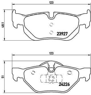 BREMBO Sada brzdových platničiek kotúčovej brzdy P06038 1