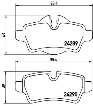 BREMBO Sada brzdových platničiek kotúčovej brzdy P06052 1