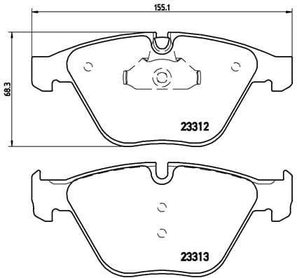 BREMBO Sada brzdových platničiek kotúčovej brzdy P06054 1