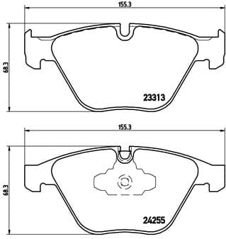 BREMBO Sada brzdových platničiek kotúčovej brzdy P06055 1