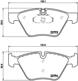 BREMBO Sada brzdových platničiek kotúčovej brzdy P06057 1
