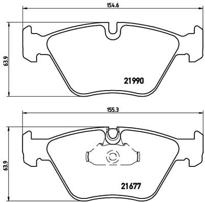 BREMBO Sada brzdových platničiek kotúčovej brzdy P06065 1
