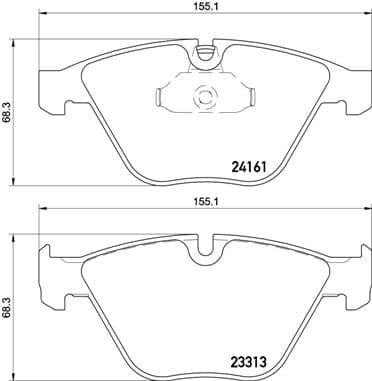 BREMBO Sada brzdových platničiek kotúčovej brzdy P06081 1