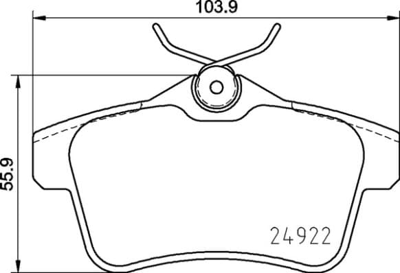 BREMBO Sada brzdových platničiek kotúčovej brzdy P06102 1