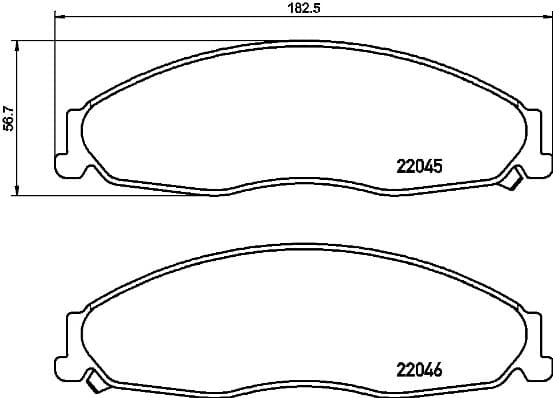BREMBO Sada brzdových platničiek kotúčovej brzdy P09011 1